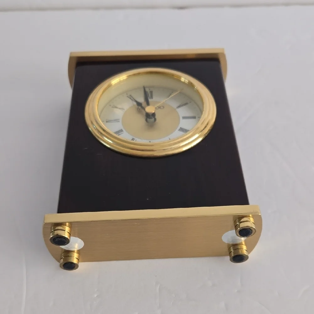 Movado Elegant Gold and Dark Brown Wall Clock - Picture 6 of 9